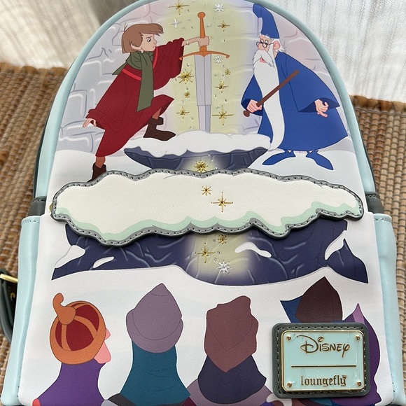 🩵⚔️ sword in the stone Disney Loungefly King Arthur Archimedes - Picture 6 of 7